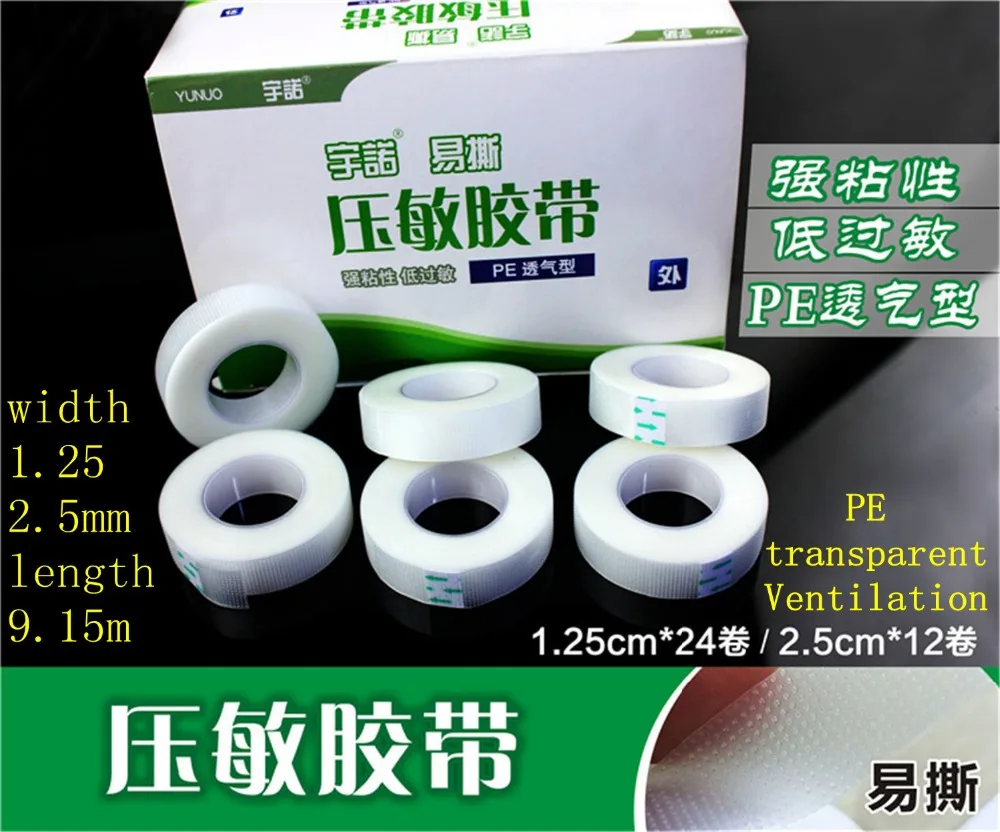 Medische transparante plakband Professionele wimperverlenging Hoge kwaliteit non-woven PE-tape voor wimperpatch Make-up tool