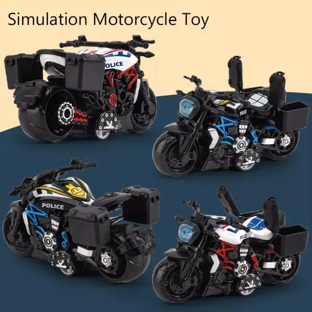 New Kids Simulation Motorcycle Model Toys Mini Alloy Retro Style Cake Decoration Movable Simulation Modeling Traffic Toys