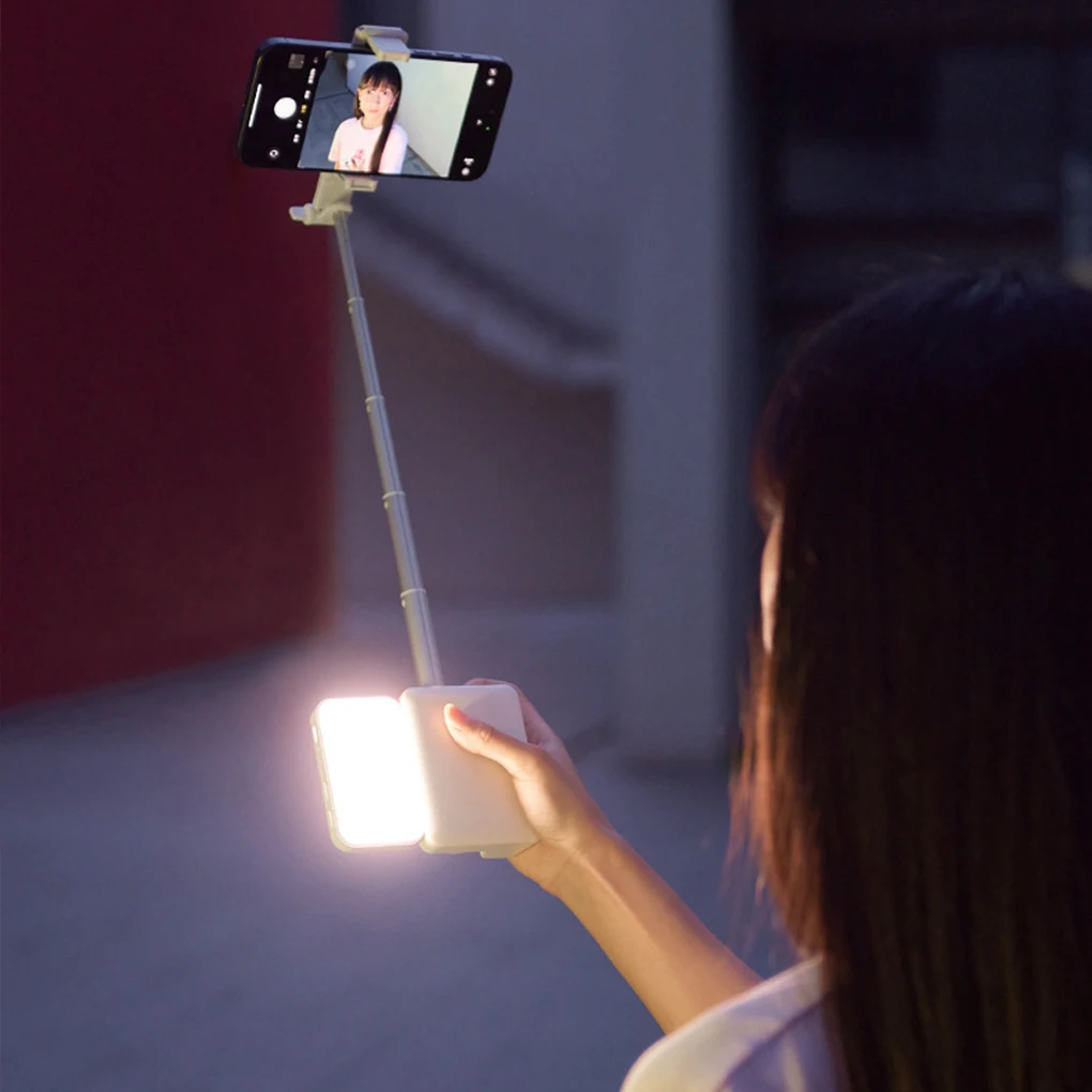 Portable Bluetooth Selfie Stick, Anti-Shake Stabilizer for Live Streaming, Vlogging, Travel & Photography (Mini Phone Mount)