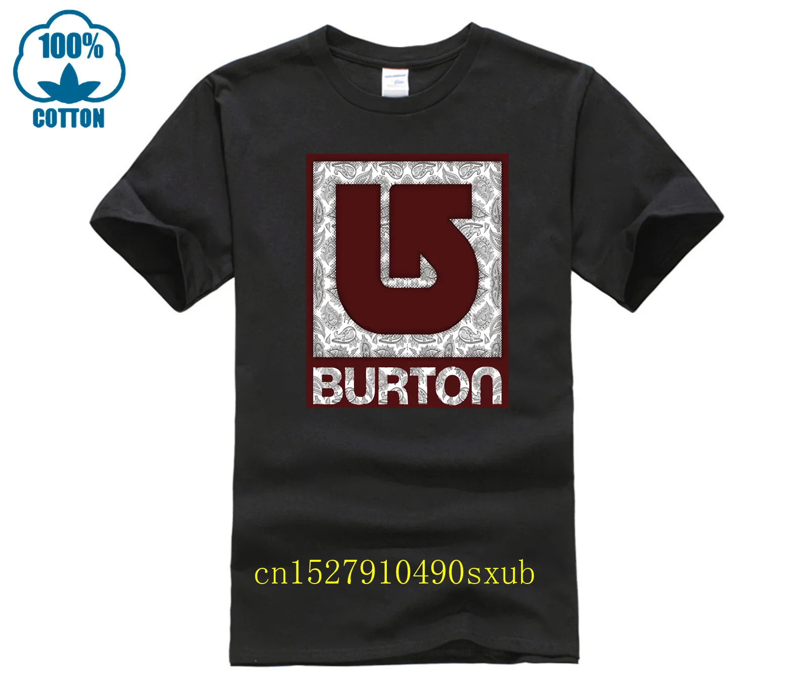 Burton-Snowboards-camiseta, talla grande