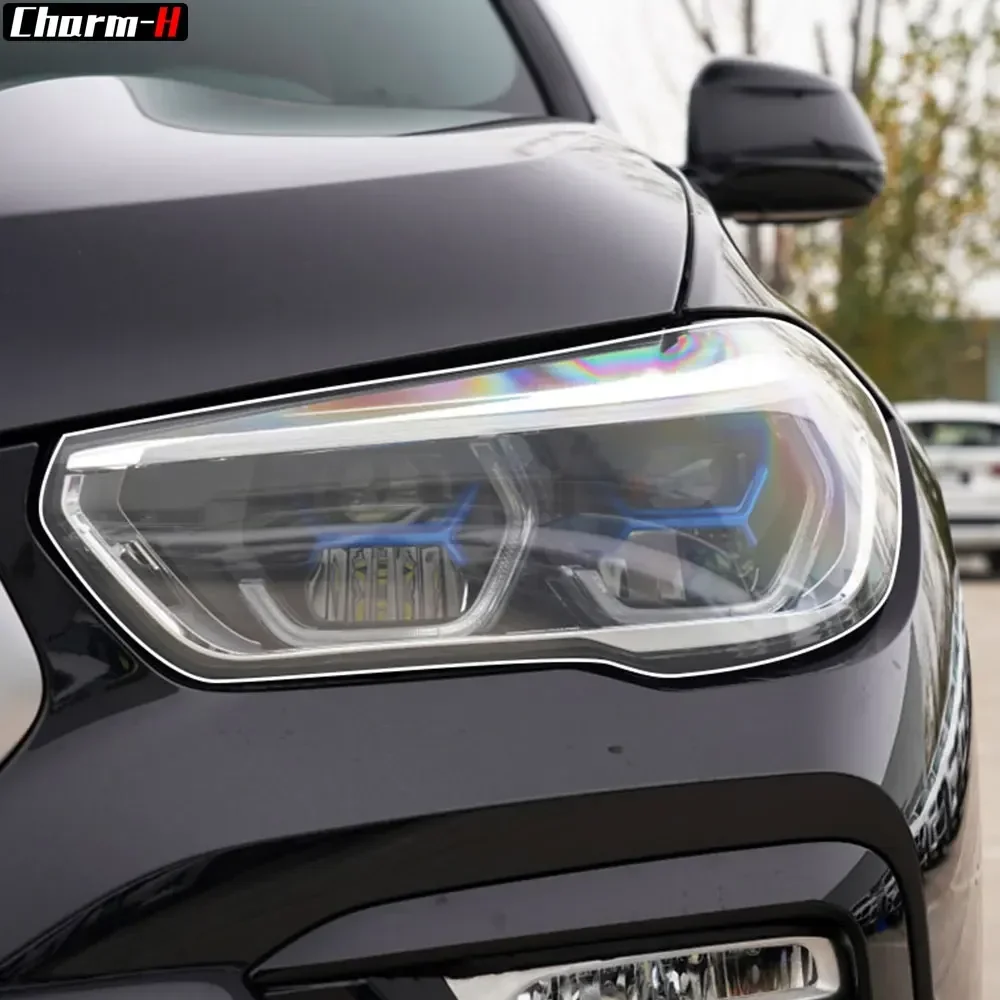 Car Front Light Headlight Transparent TPU Sticker Protective Film For BMW X5 F15 G05 X3 F25 G01 F26 X6 F16 G06 G02 X1 X2 F48 F39