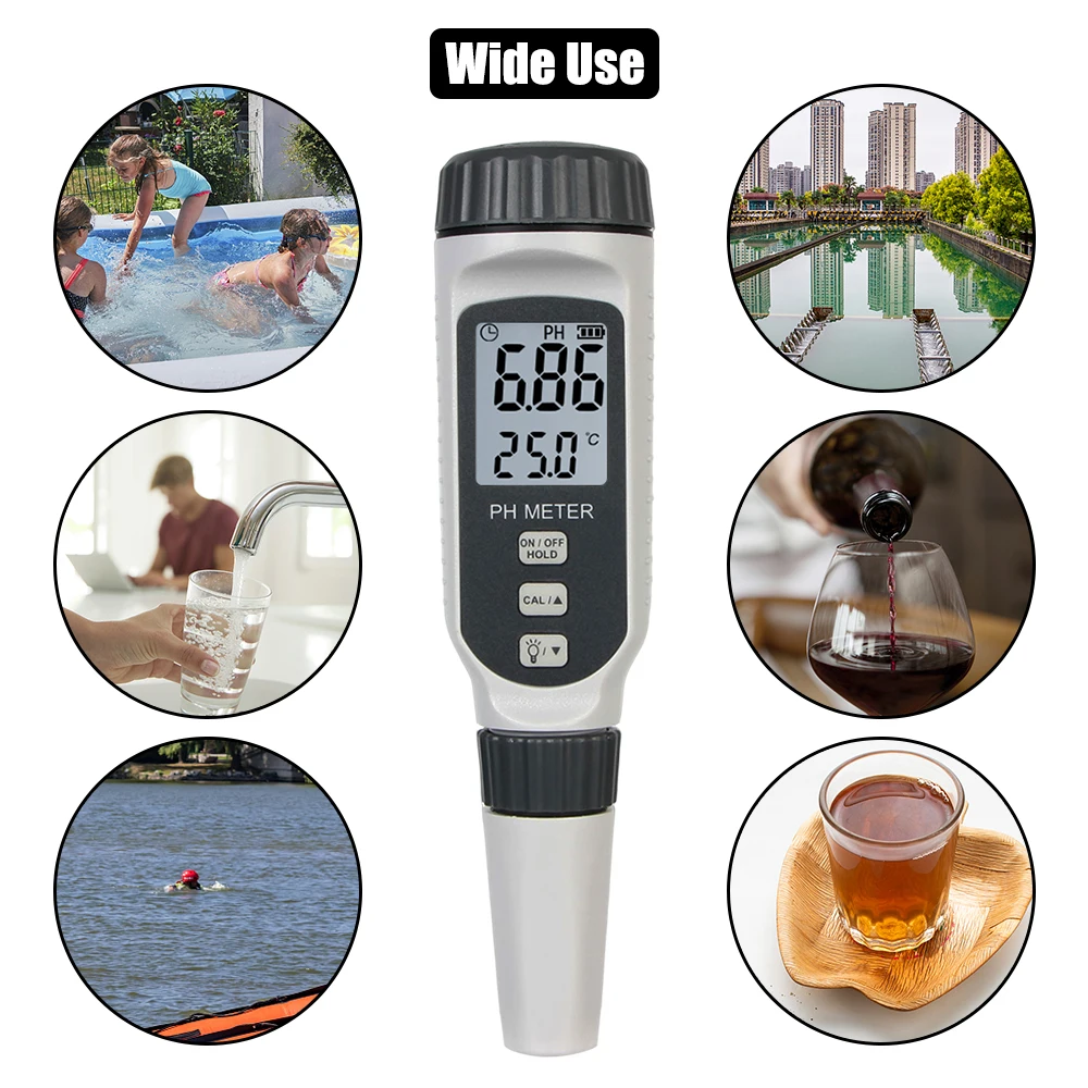 เครื่องวัดค่าความเป็นกรด-ด่างสำหรับ Aquarium Professional PH Meter เครื่องวัดความเป็นกรด PH818วัด PH818แบบพกพาปากกาเครื่องทดสอบคุณภาพน้ำ