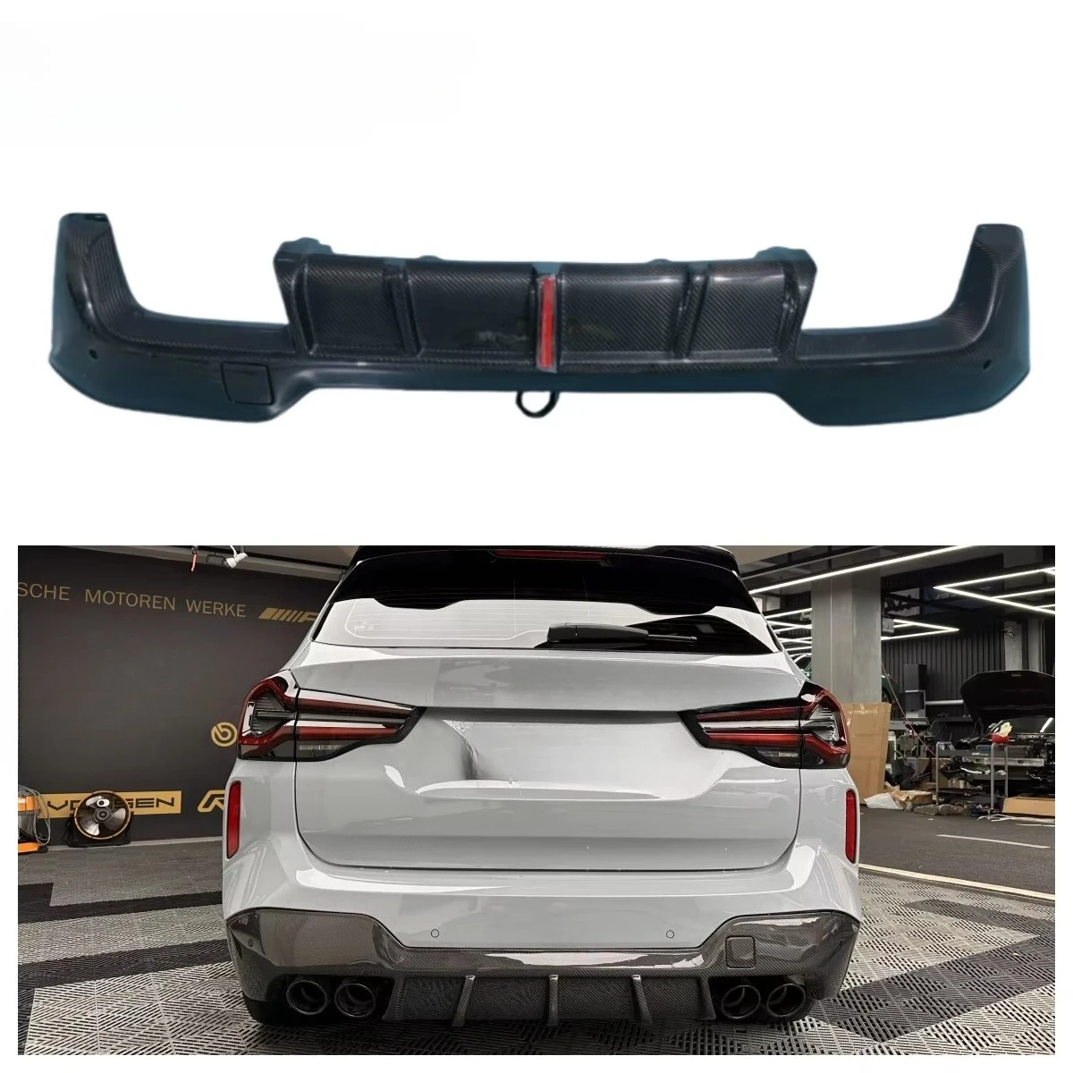 

F97 X3M LCI RSC Design Carbon Fiber LED Rear Diffuser