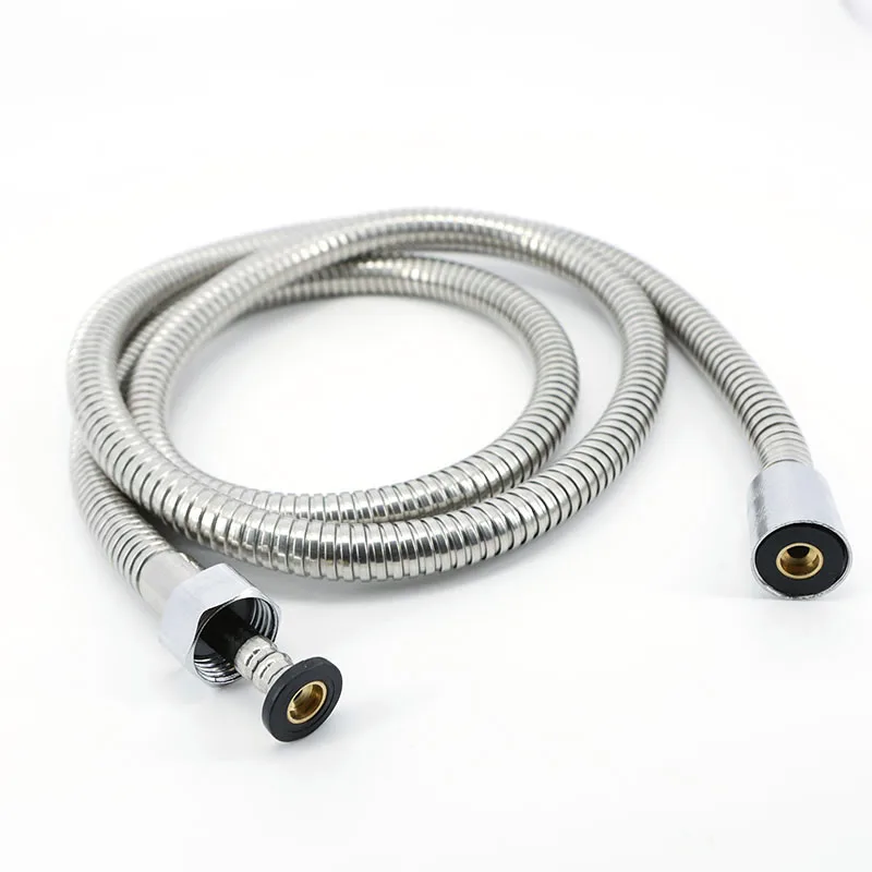 

Silver 120CM 150CM 200cm Bath Shower head water Hose Stainless Flexible Pipe for bidet nozzle Plumbing Bathroom 1.2m 1.5m 2m