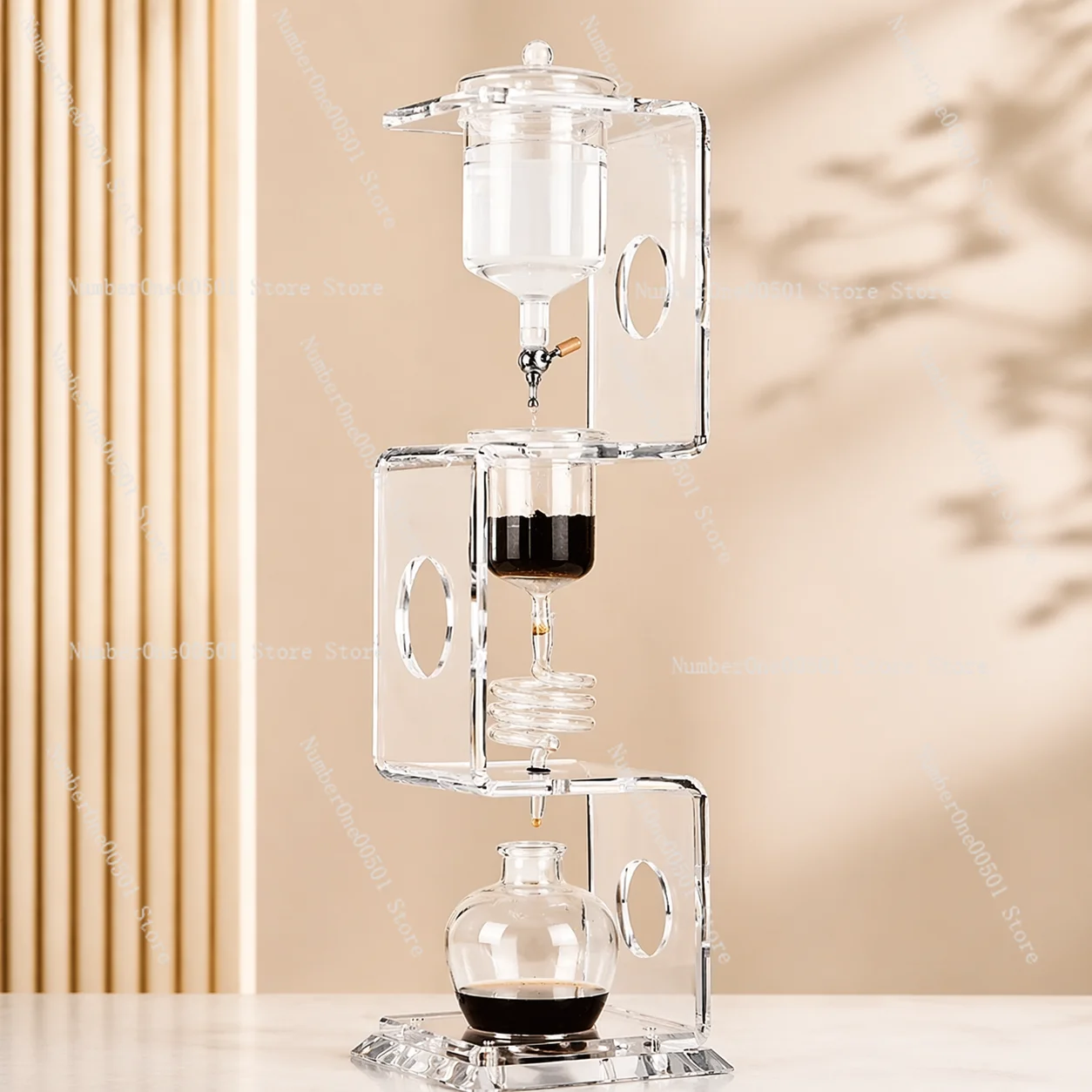 

Кофеварка 4C Ice Drop для холодного заваривания кофе с регулируемой скоростью, капельного типа, для дома, офиса, кухни, заваривания чая -lbw001