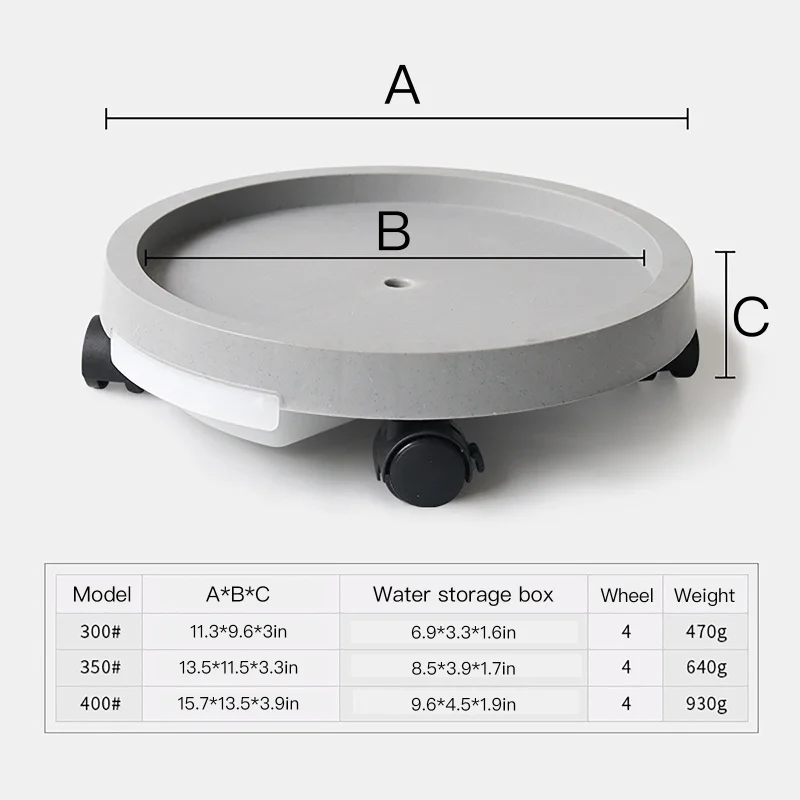 Flower pot tray indoor universal wheel mobile thickened plastic water tray gardening tool