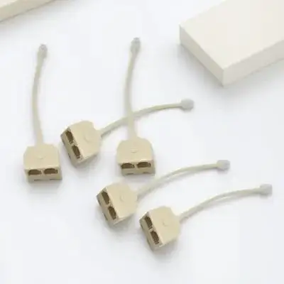5 Pack RJ11 Splitter for Landline Telephone 2 Way Phone Line Adapter with Male and Female Ports