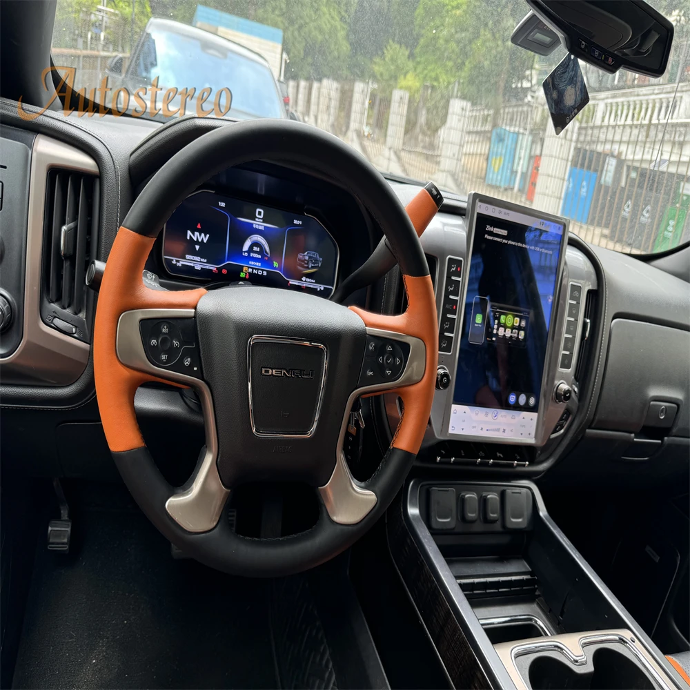 

14.4 Inch Android 13 Tesla Radio Digital Cluster for GMC Denali 2014-2019 Car GPS Navigation Multimedia Player Speed Odometer
