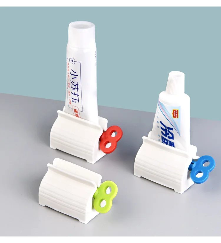 Toothpaste Squeezer, Roller Tube Toothpaste Squeezer with Frosted Handle, Toothpaste Holder, Vertical Bathroom Organizer Random