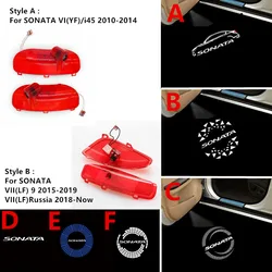 2Pcs For SONATA LF 2015 2016-2019 Russia 2018-Now VI (YF)/i2010-2013 2014 LED Projector Courtesy Lamp Ghost Shadow Welcome Light