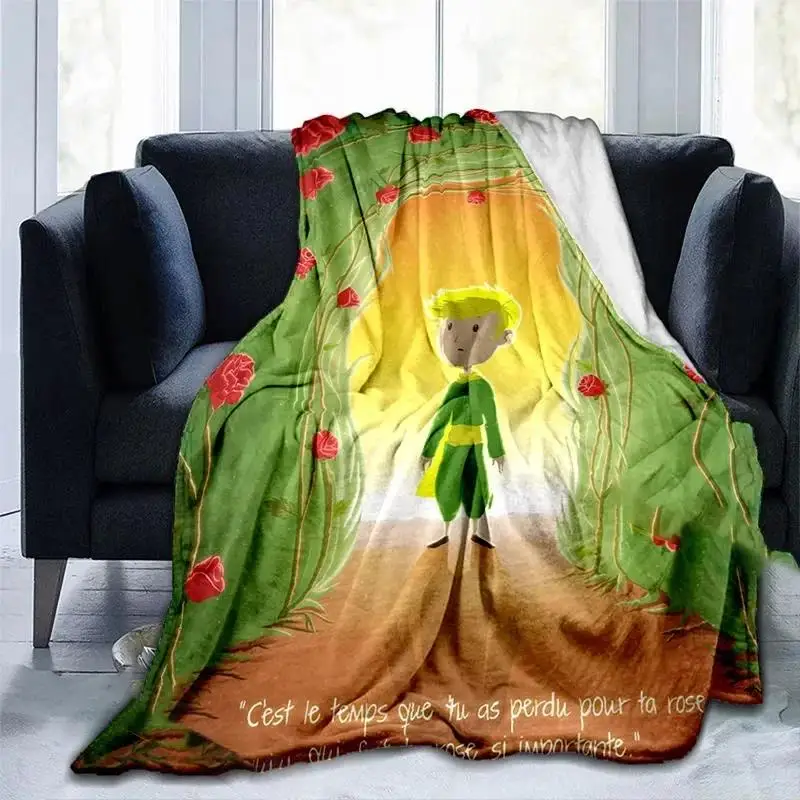 

Высококачественное фланелевое одеяло Le Petit Prince с мультяшным принтом, плед для дивана, покрывало для кровати, для детской сиесты и отдыха