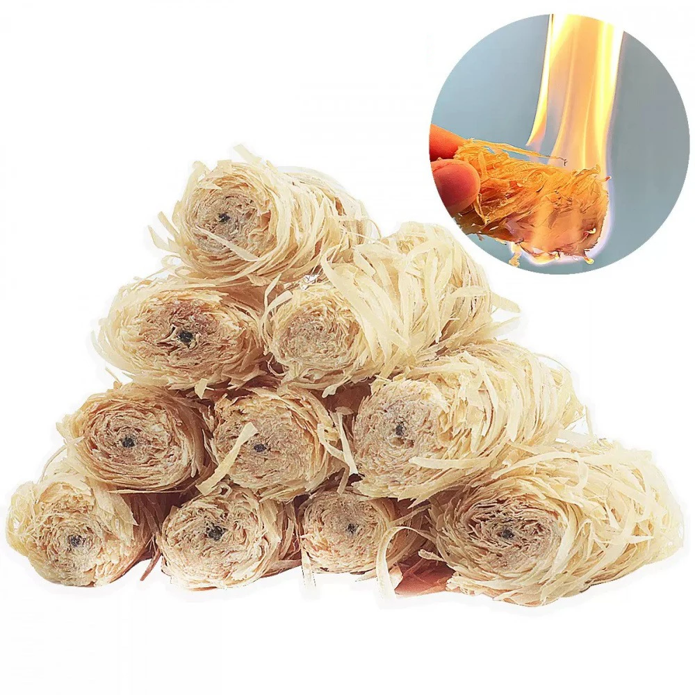 20pcs natural fire starter, wax wood stick, suitable for fireplace, barbecue stove, chimney oven, charcoal ignition