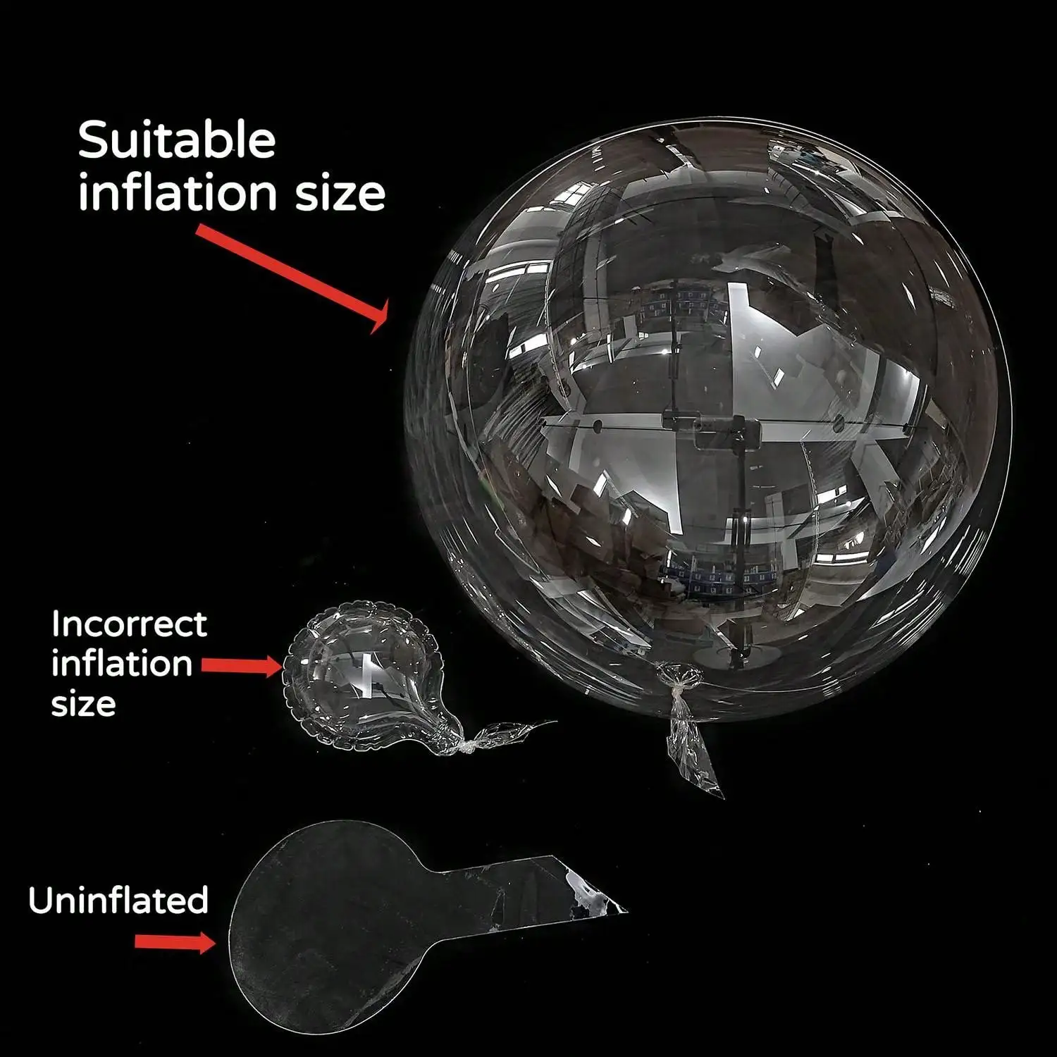 5/10 Stück transparente Wellenballons mit breiter Öffnung, Geschenkverpackung für Hochzeit, Geburtstagsparty-Dekoration (ohne Inhalt) – Detail 7