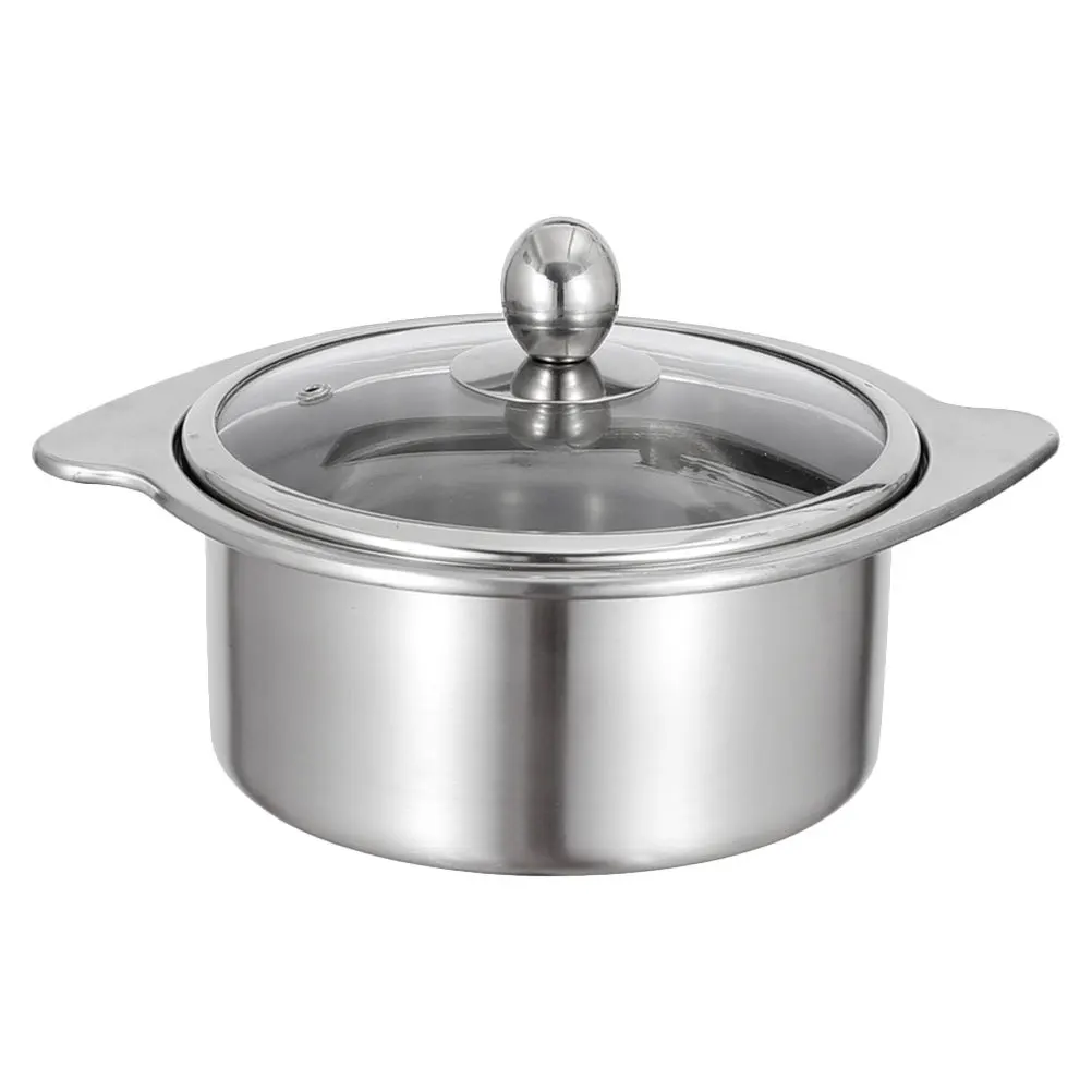 

16Cm Stainless Steel Divided Hot Pan Dual Flavor Cooking Pot For Induction Stovetop Kitchen Use Hotpot Pot With Divider