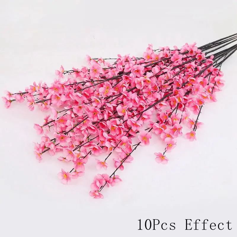 Sakura Kunstbloemen Boeket voor Tuinfeest Bruiloft Huwelijk Decoratie Thuis Kamer Decor Nep Bloemen Tafelvaas Ornament