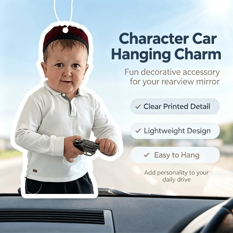 Car Air Freshener Funny Character Kid Meme Hanging Scent Card for Car Interior Decor Rearview Mirror Ornament Gift