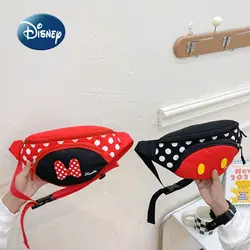 Disney Mickey and Minnie 2022 New Children's Waist Bag Cartoon Cute Girl Oblique Bag Fashion Trend Boy Chest Bag Coin Purse