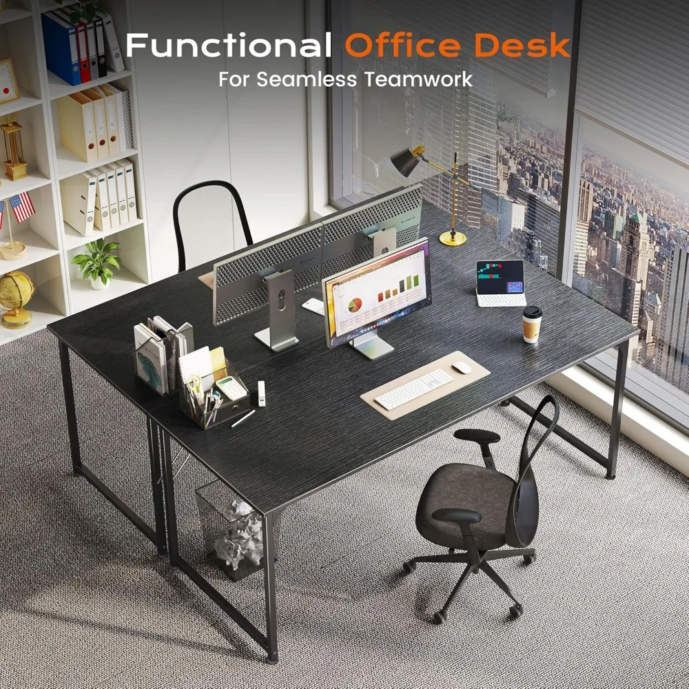 โต๊ะคอมพิวเตอร์ตั้งโต๊ะขนาดใหญ่ 54x24 นิ้ว - สำหรับเล่นเกม ทำงาน เขียนหนังสือ โฮมออฟฟิศ ห้องอ่านหนังสือ ห้องนอน