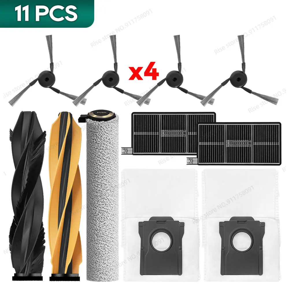 Kompatibel für (Dreame Aqua 10 Ultra Roller / Aqua 10 Roller) Zubehör Hauptbürste Hepa-Filter Roller Mop Ersatzteile