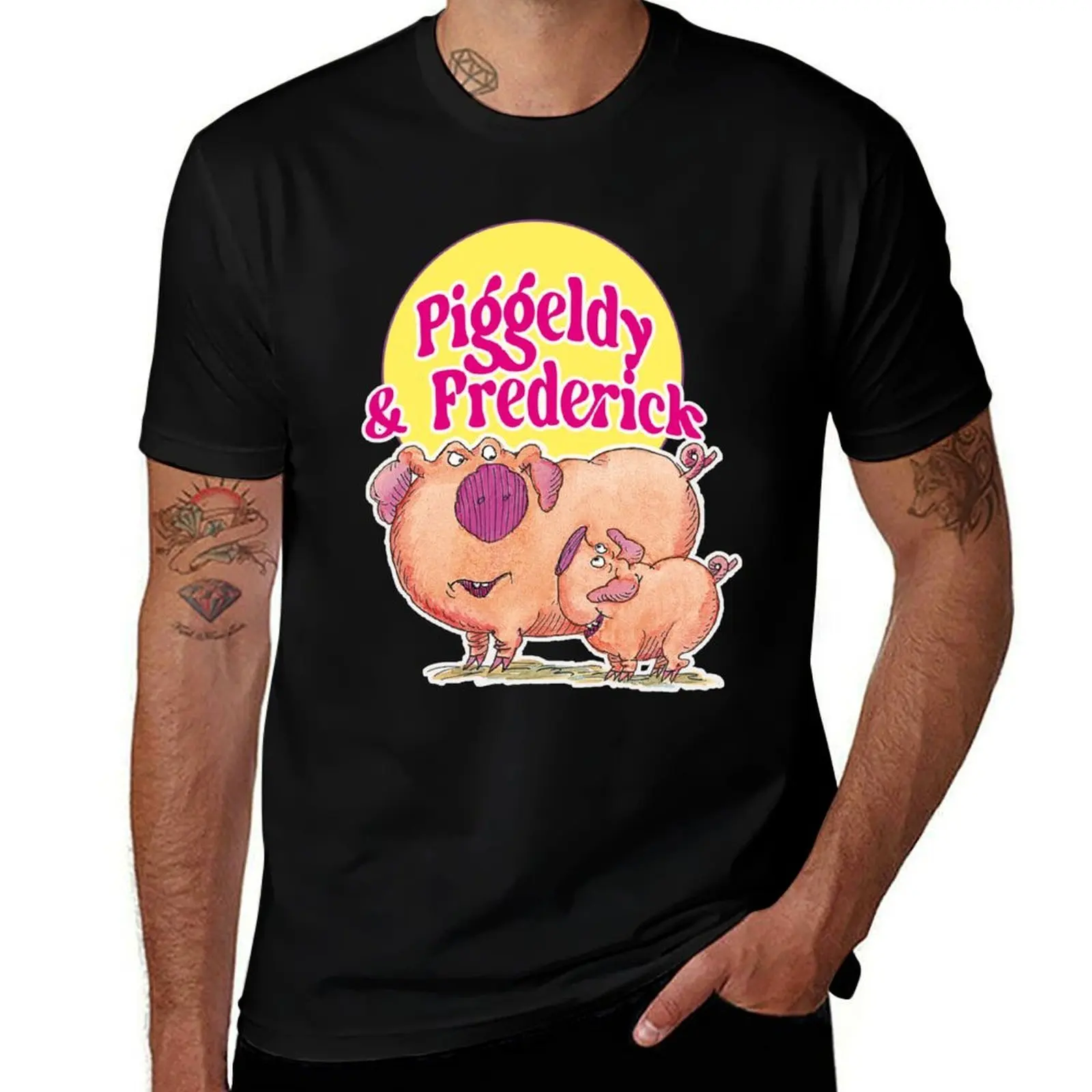 Piggeldy and Frederick, Series, 1970's T-Shirt Festival Short Sleeve T-Shirt