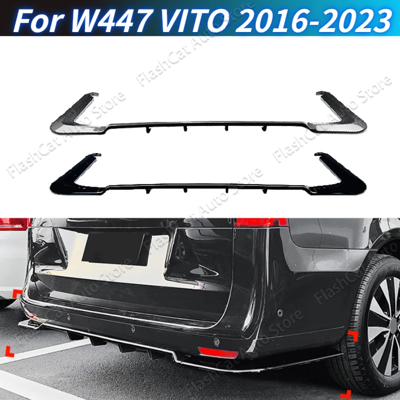 Diffuser Spoiler Guard Voor VITO Achterbumper Splitter Lip Voor Mercedes Benz W447 Vito 2016 2017 2018 2019 2020 2021 2022 2023