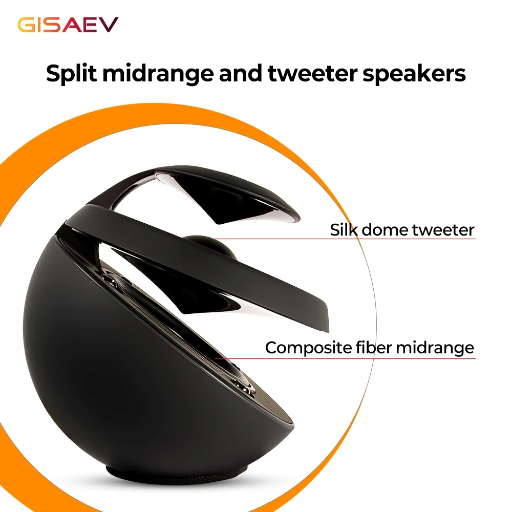 2Pcs High-Fidelity Mid-Treble Stereo Speakers for Cars, Full-Range High-Fidelity Speakers with Lossless Installation