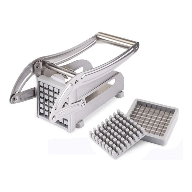 Stainless Steel Manual Potato Slicer Multi-Function Cucumber Radish Slicer Fries Maker Kitchen Potato Cutting Tool