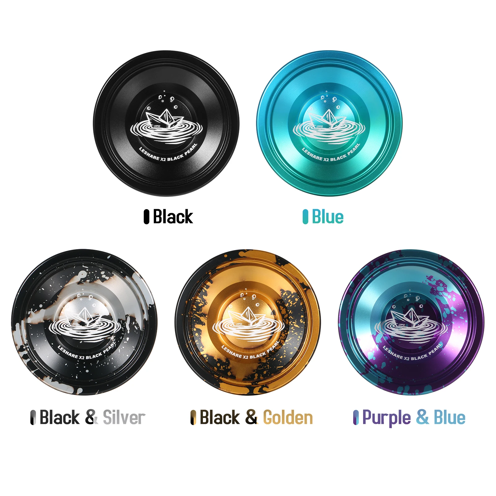 2 Pack Aluminum Yoyo Balls Competitive Yo Yo Gift with Bearing Strings and Gloves