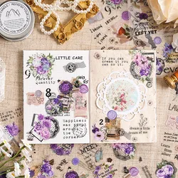 Journamm 6pcs/pack PET Floral Sticker DIY CUT Collage Scrapbooking Materials Collage Stationery Supplies Aesthetics Sticker