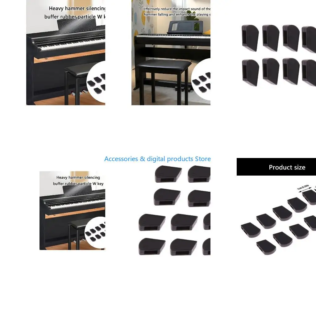 77JD Essential Rubber Cushions for PX-S3000 PX-S1000 Piano Hammer Noise Control