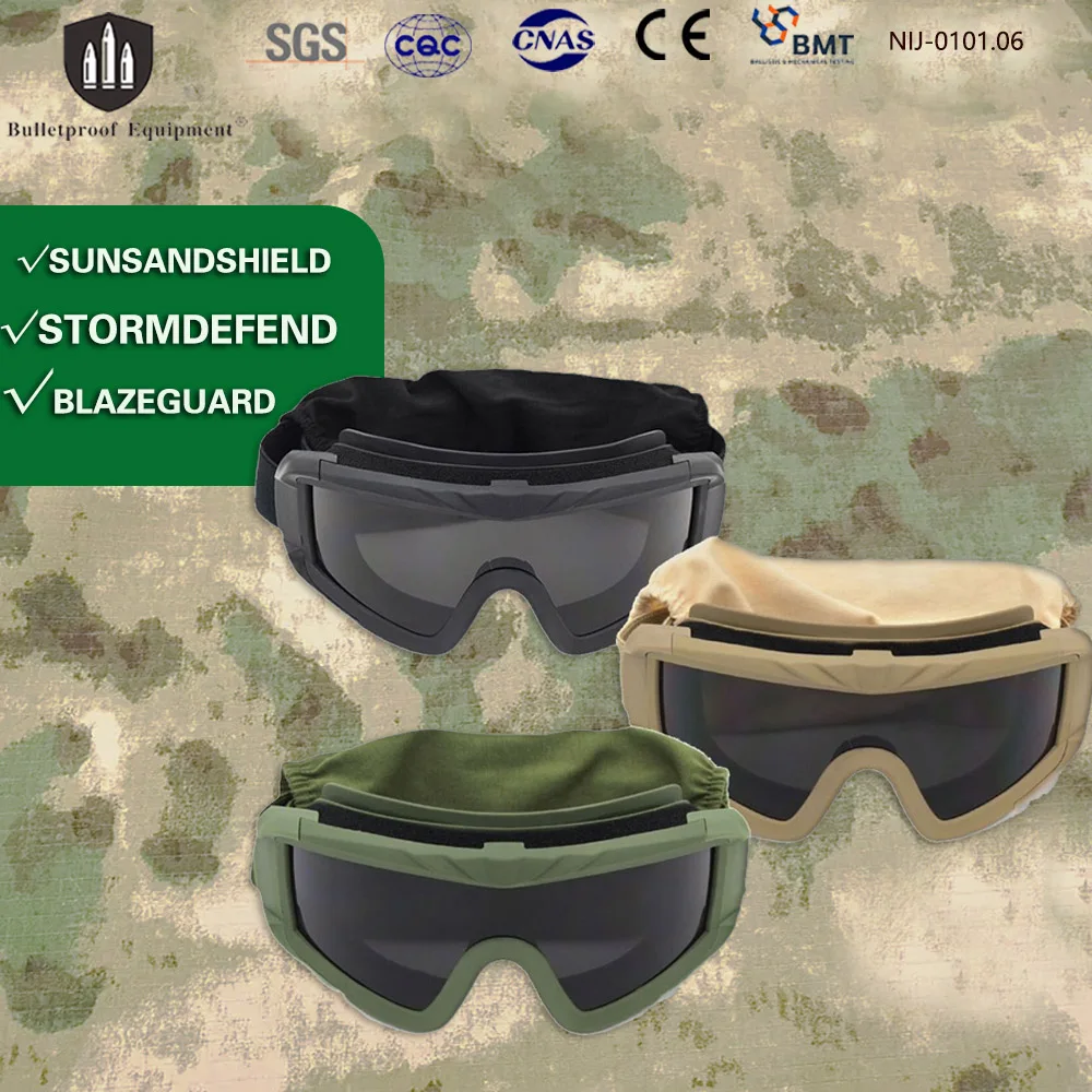 

Tactical Desert Goggles Military Windproof Anti-Fog Impact-Resistant Sports Eyewear for Cycling, Airsoft, Outdoor Adventures