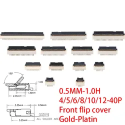 10PCS FPC FFC Board Adapter Board 0.5mm Flat cable PCB Extension Board 4P 5P 6P 7P 8P 9P 10P-40P front flip cover Gold-Platin
