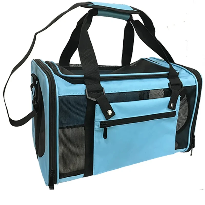 Dog Carrier Bag Soft Side Breathable Backpack Cat Pet Carriers Shoulder Bag Airline Approved Transport For Small Dogs Cats