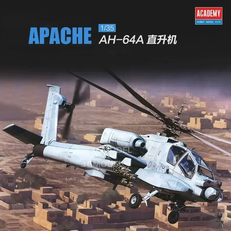 

1/35 Academy model 12129 AH-64A helicopter South Carolina assembly Scale diy toys Model Kit
