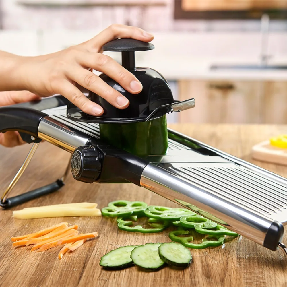 

Household Adjustable Vegetable Slicer Efficient Stainless Steel Vegetable Cutter Professional Vegetable Chopper Onion