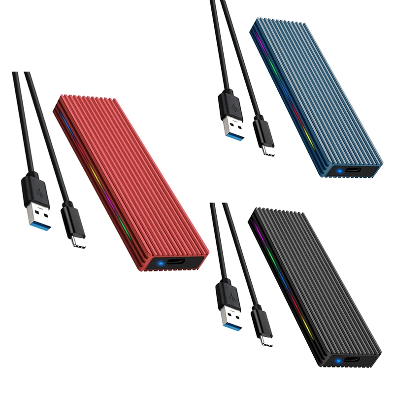 

M.2 M Корпус для SSD-накопителя, 10 Гбит/с/5 Гбит/с, USB, NGFF протокол