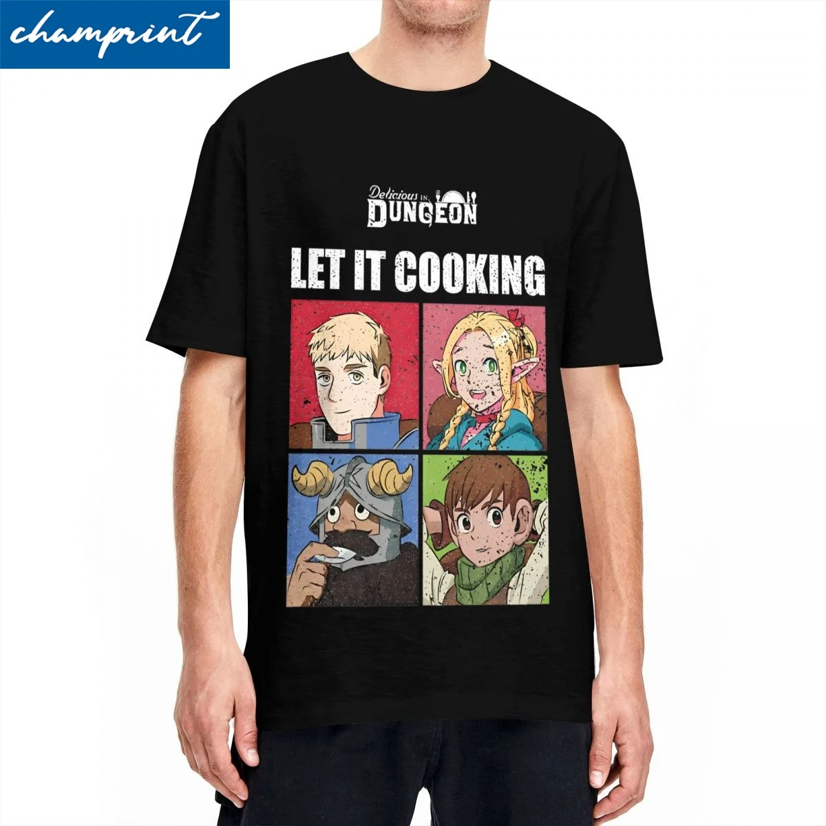 Copia De DELICIOUS IN DUNGEON LEI IT COOKING T Shirt for Men Women Cotton T-Shirt Crewneck Tees Short Sleeve Clothing Plus Size