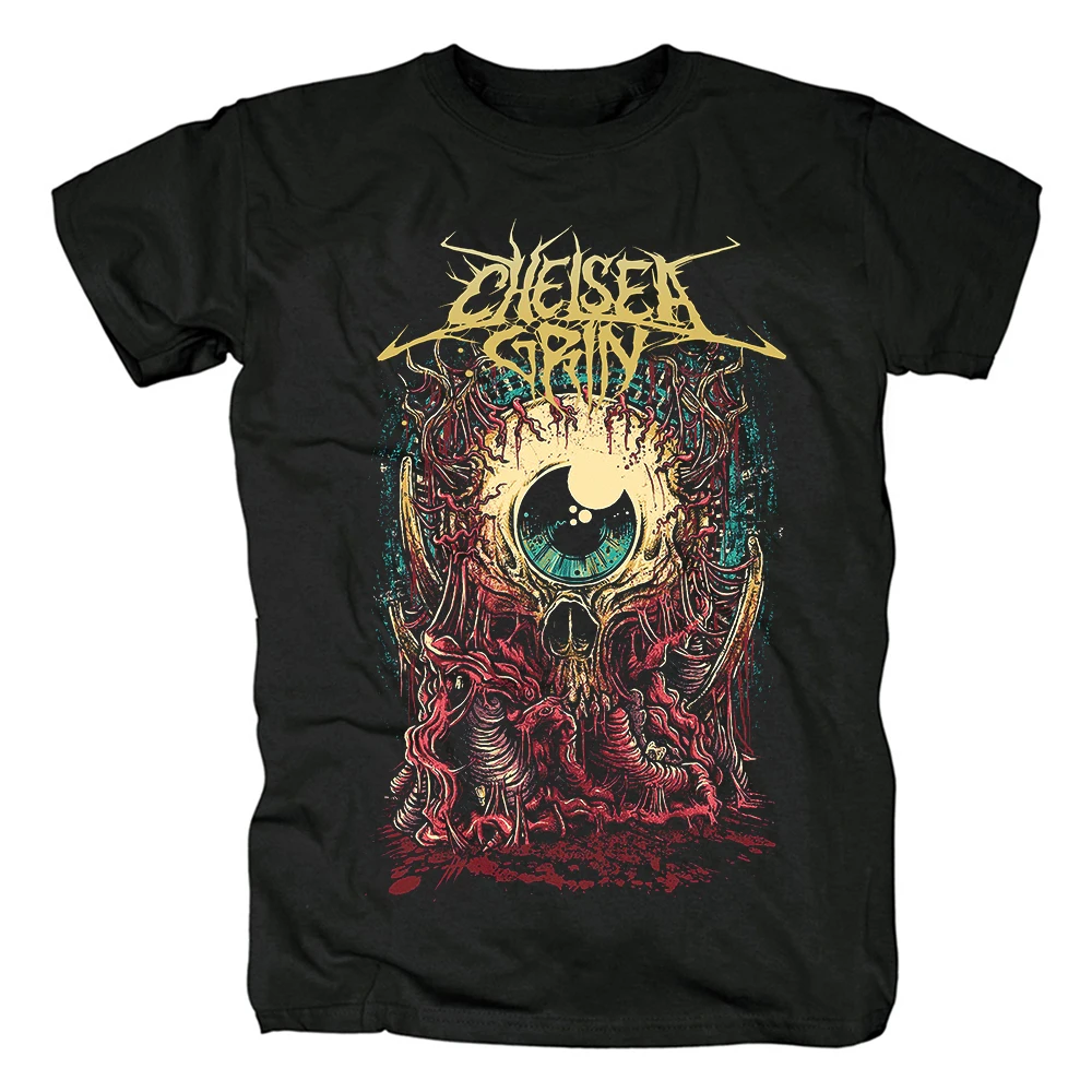 Chelsea Grin American Deathcore Metal Band O-Neck Cotton T Shirt Mens Fashion Short Sleeve Tees Tops Streetwear Hip Hop
