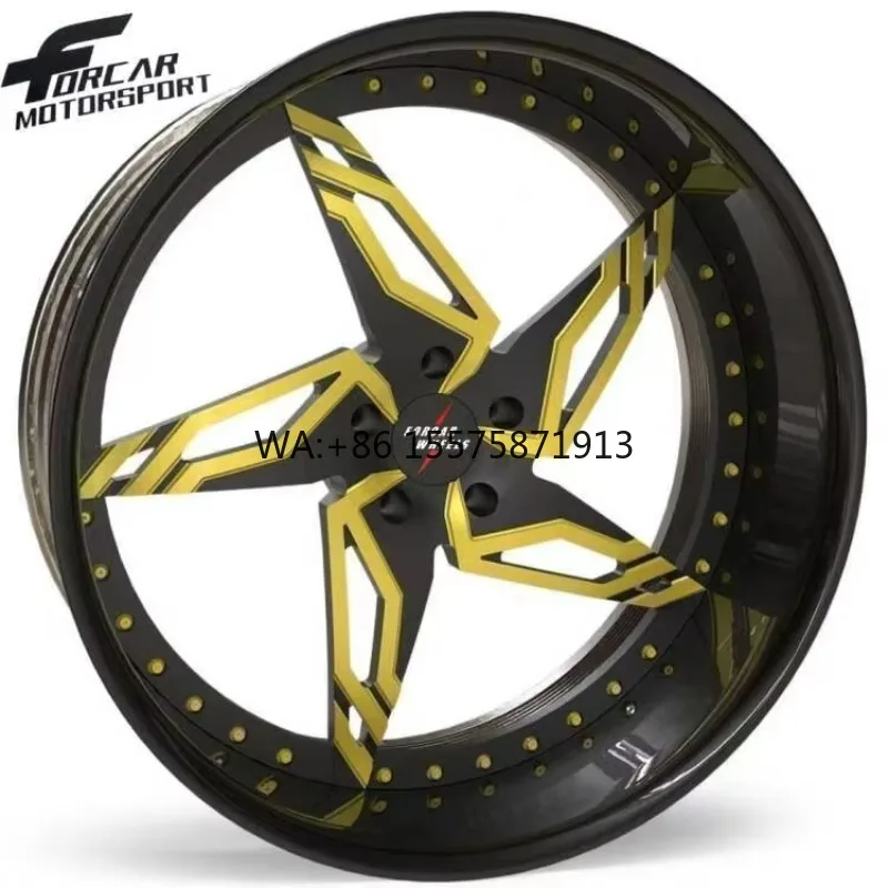 

Two-Pieces Car Rim Alloy Wheel Factory Aluminum Rims for Personal Use