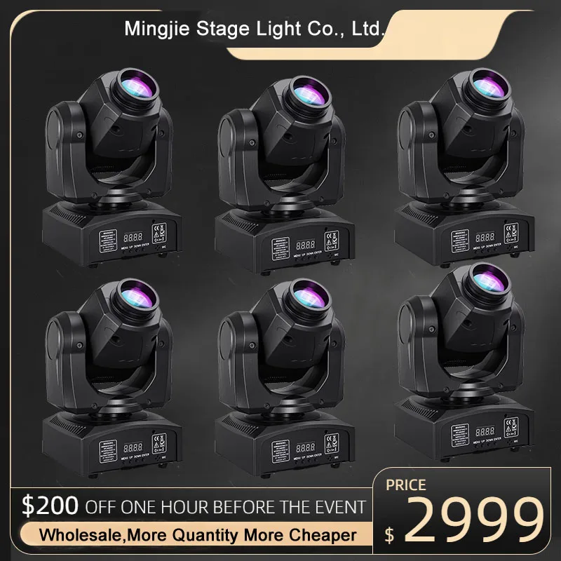 

Mingjie 6 шт./лот 60 Вт узорные светильники с подвижной головкой RGB DMX напольное сценическое освещение профессиональный DJ для крытого шоу вечерние KTV Live