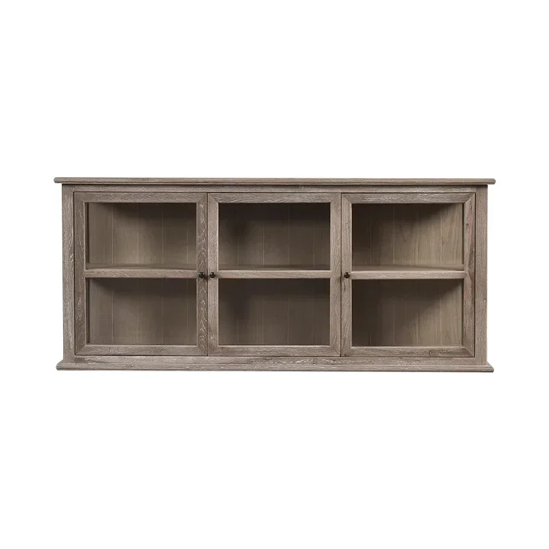 American rural retro old-fashioned side cabinets, tea cabinets, small apartment-type entrance cabinets, homestay model rooms,