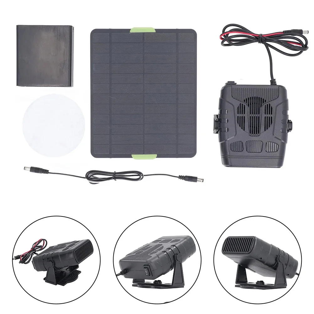 Car Solar Panel Heater Built-in Battery Compartment Polysilicon PET 220*180*3mm 12v 3A With Connecting Cable 30W Drying Heating