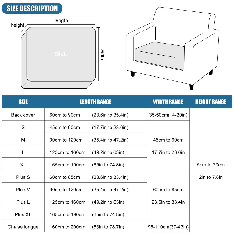 1pc Stretch Outdoor Courtyard Sofa Cover Semi-Enclosed Sofa Case Single Double Three-Person Cushion Cover and Backrest Cover