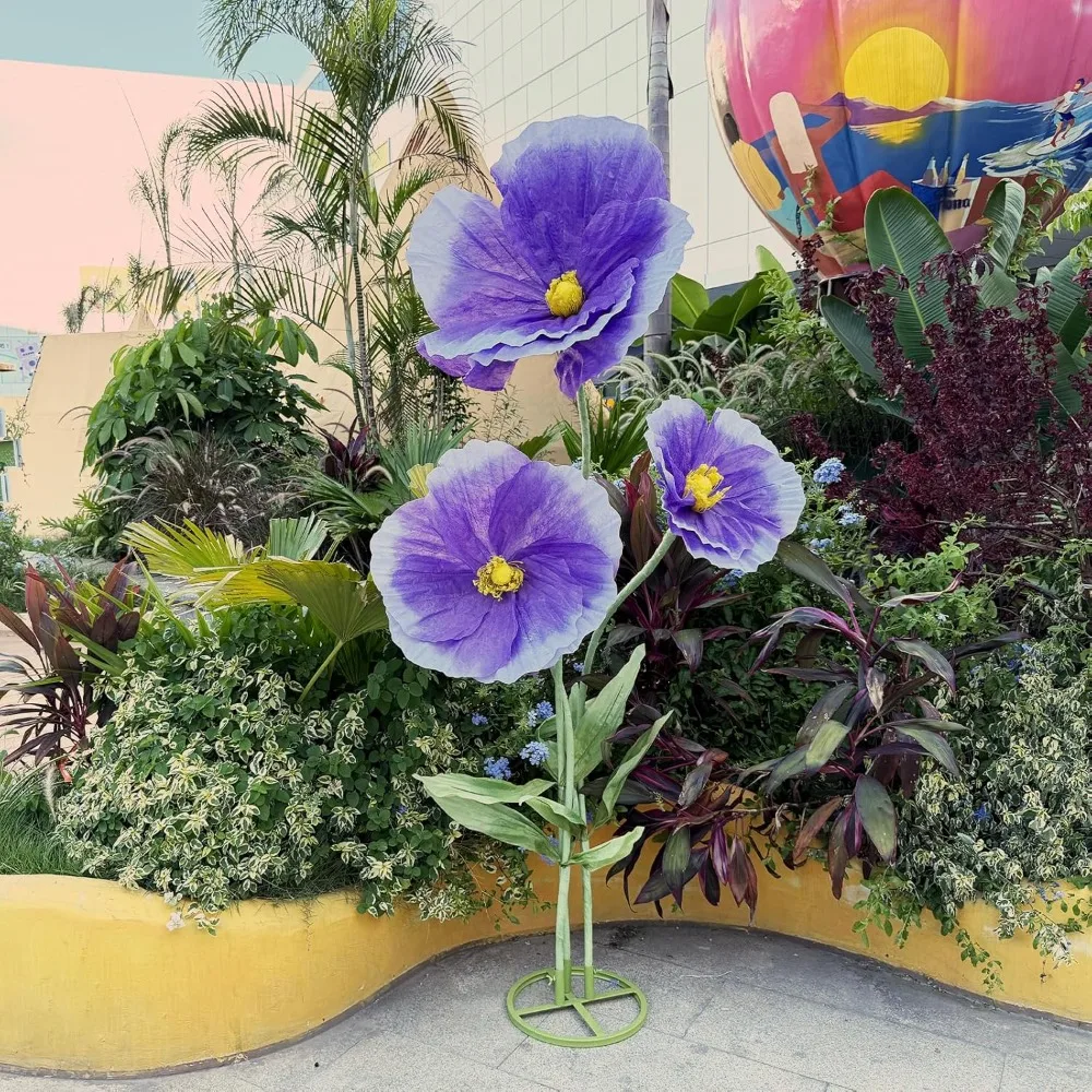 Украшение из гигантских искусственных цветов-Огромные цветы для свадьбы, домашнего и наружного декора, 3 шт. Реалистичные искусственные цветы для дома, офиса