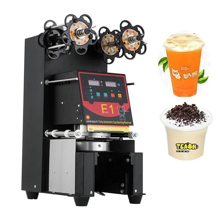 

Commercial plastic cup sealing machines automatic cup sealing machine boba tea cup sealing machine