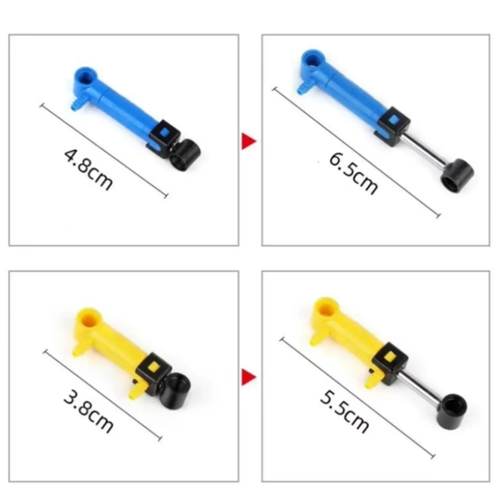 MOC Pneumatic Kits Air Pump Cylinders Push Rod Piston Building Blocks Parts for Creative DIY Projects 16-95pcs