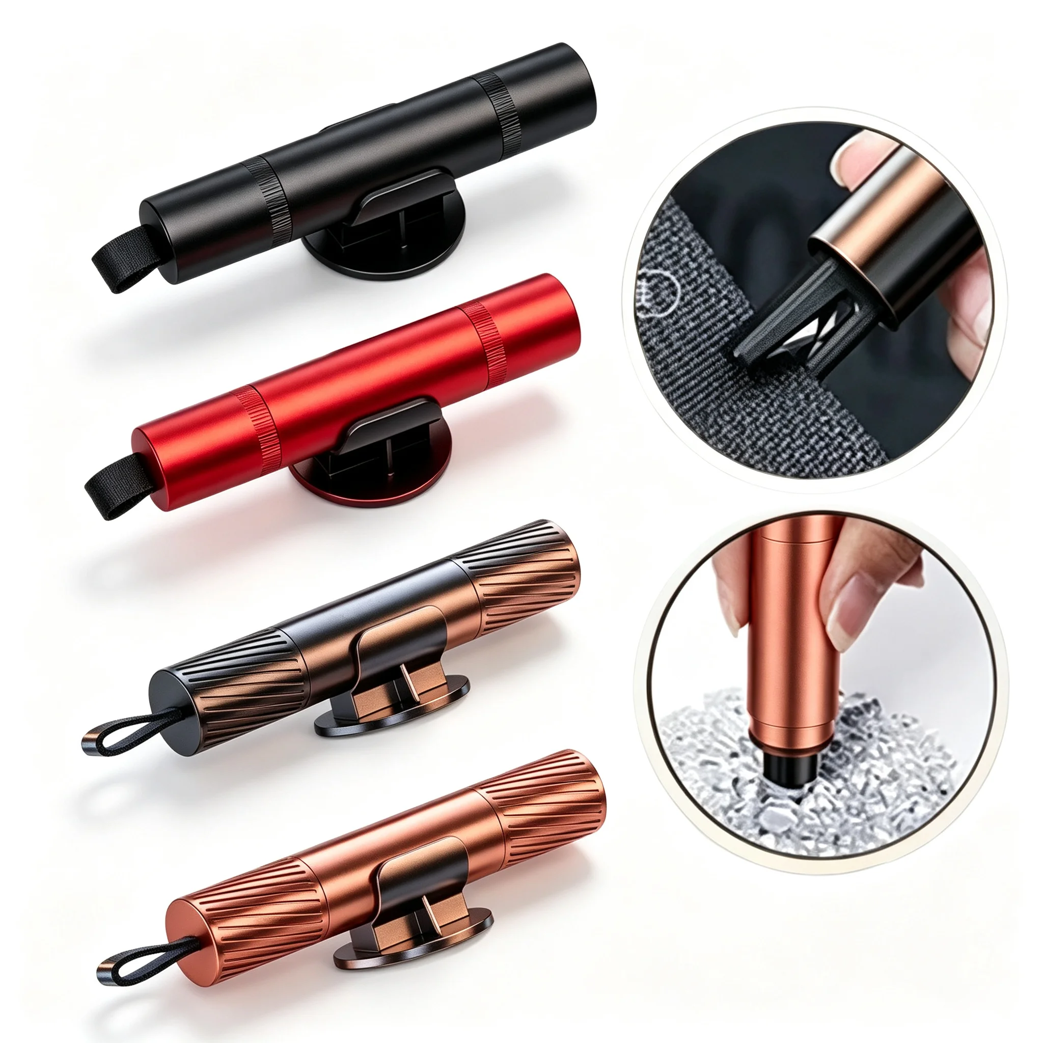 Car Safety Hammer 2-in-1 Emergency Window Breaker Seat Belt Cutter Escape Rescue Tool Compact Glass Shatter Device Car Accessory