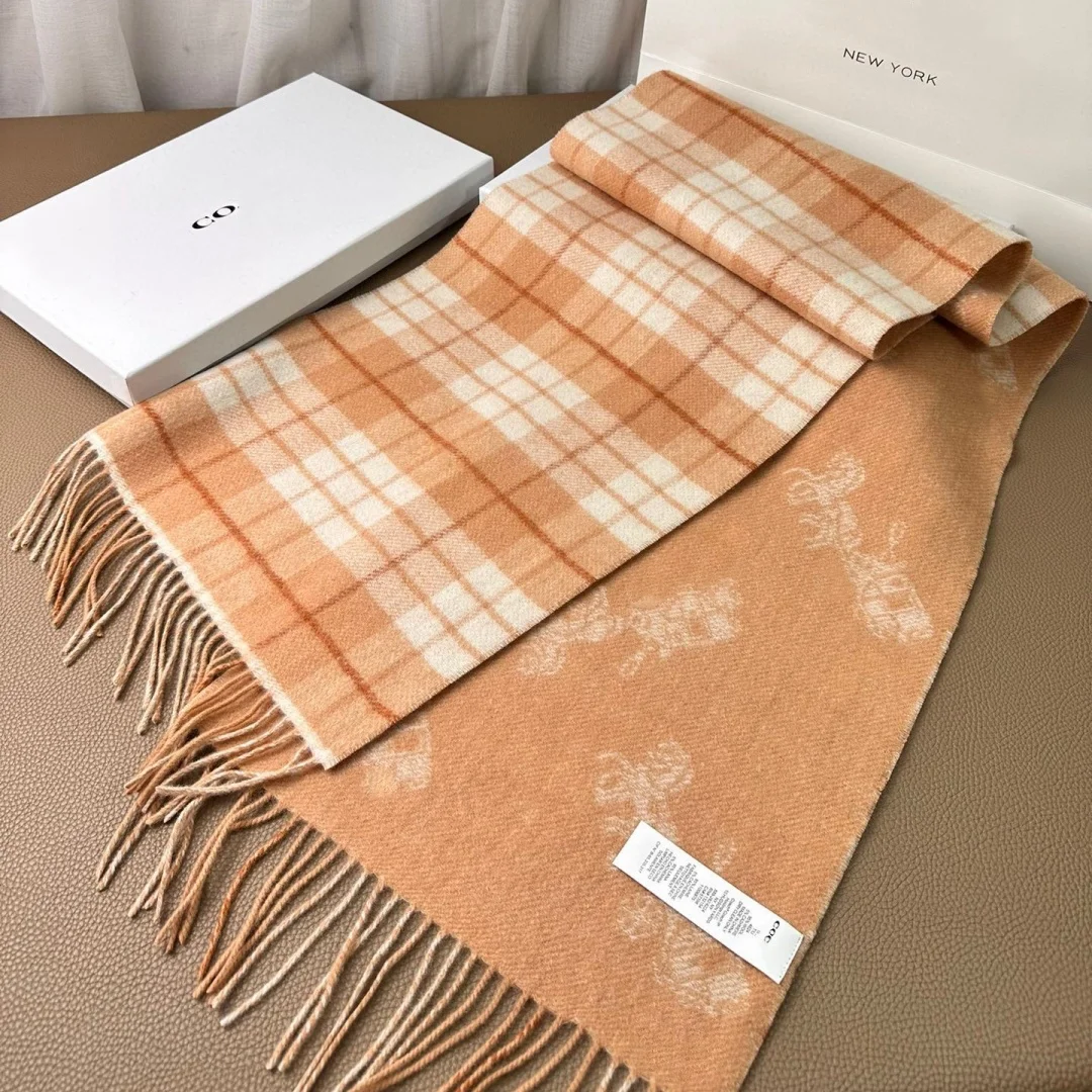 Luxury Brand Winter Warm Scarf Pashmina Men Women Wool Cashmere Scarf Shawl Classic Carriage Pattern Brand Factory Direct Sales