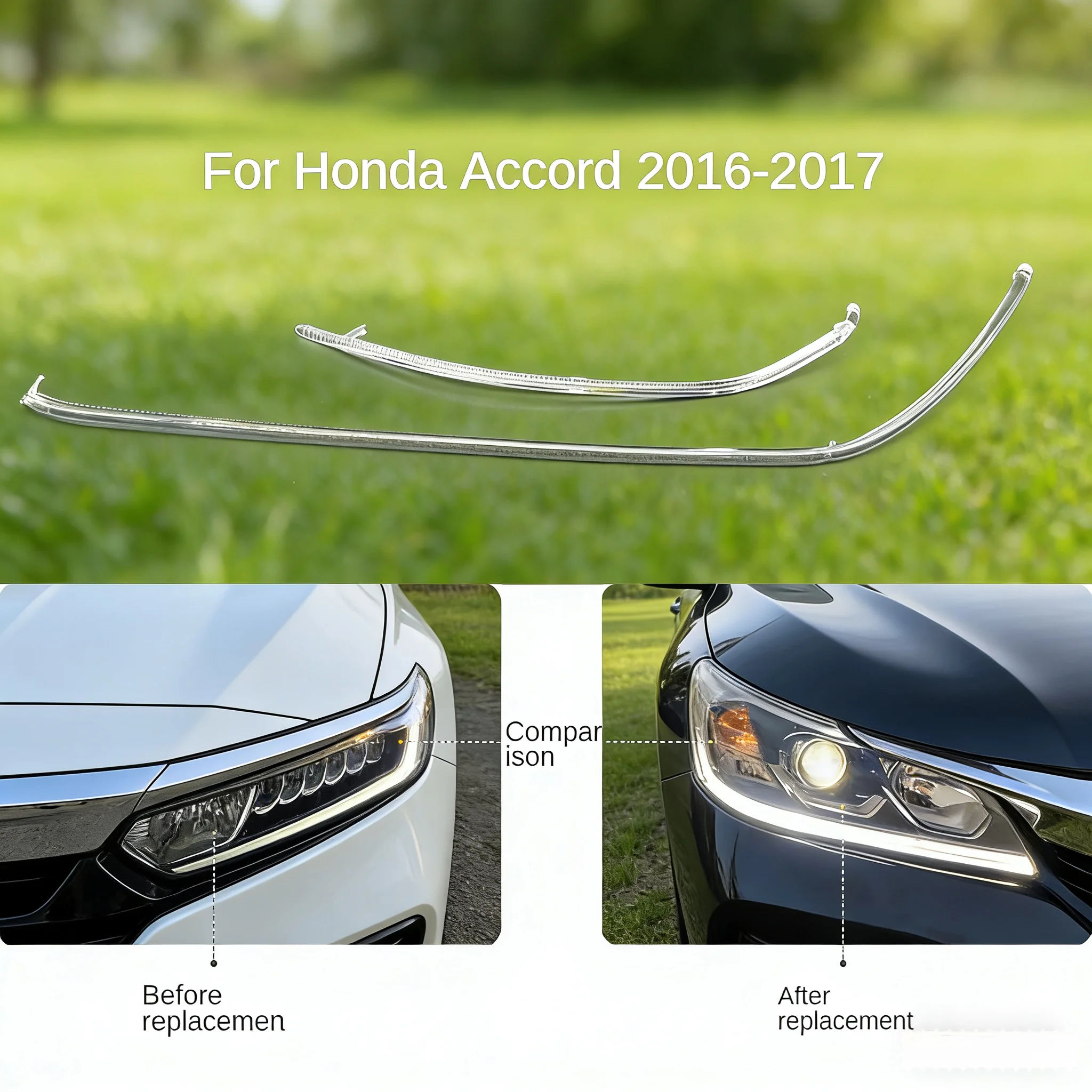 

Для Honda Accord 2016-2017 9,5 DRL Световодная пластина Световодная трубка Фара Дневные ходовые огни Guide Angel Eye