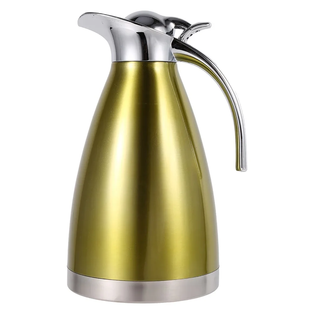 Premium Double Wall Coffee Pot Stainless Steel 8 Hour Heat Retention Vacuum Insulated Thermo Jug 1.5L Thermal Carafe Office Use